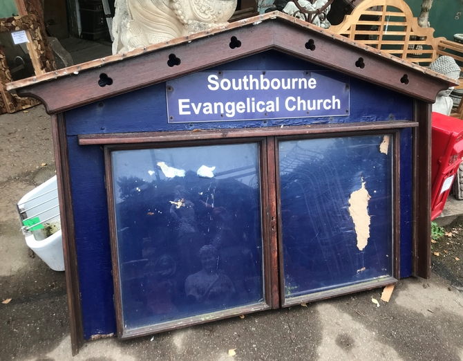 Reclaimed Church Double Display Cabinet