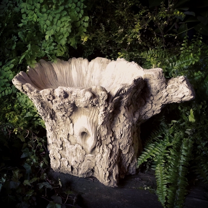 Rustic Birdbath