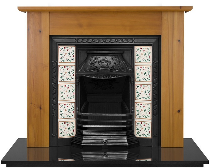 Laurel Cast Iron Fireplace Insert Polished by Carron