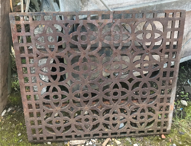 Ornate Cast Iron Grate SOLD