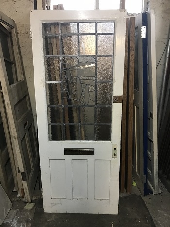 Reclaimed Feature Glass Painted Door