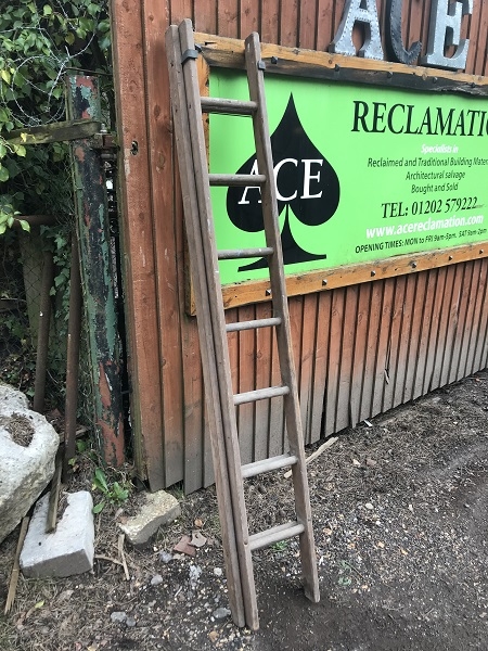 Antique Wooden Extendable Ladder