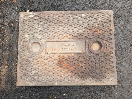 Salvaged Cast Iron Manhole/Inspection Cover 658 x 510mm