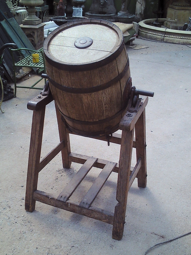 butter churn on a stand