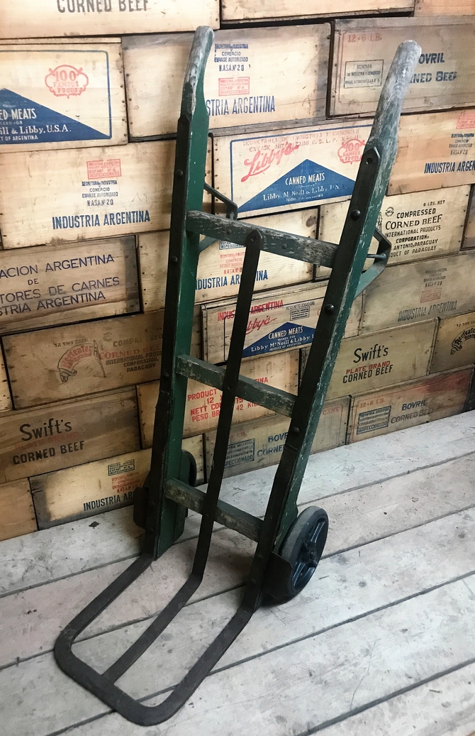 Reclaimed Vintage Wooden Sack Truck