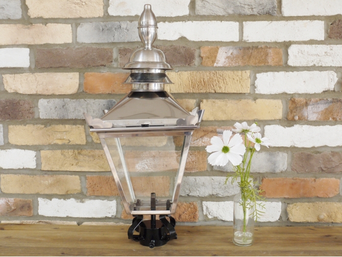 Small Stainless Steel Victorian Style lamp top