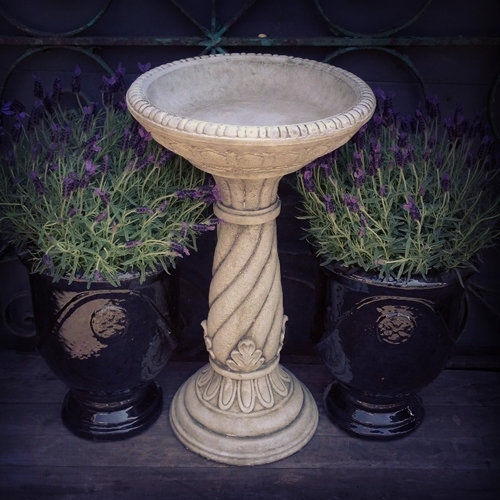 Barley Twist Birdbath