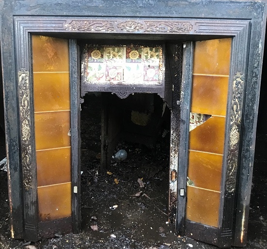 Reclaimed Tiled Cast Iron Insert