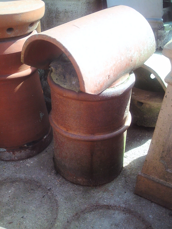 Glazed Chimney Pot with Hood