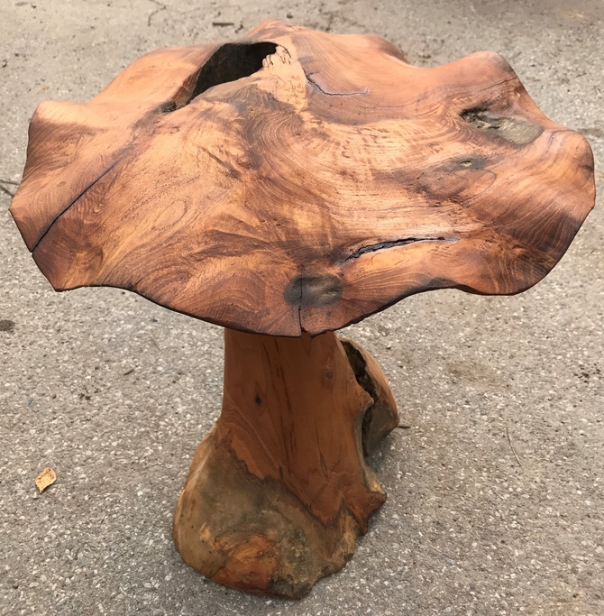 Handmade Teak Mushrooms