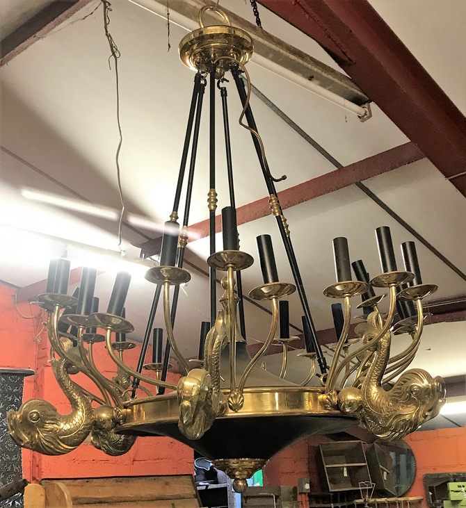 Reclaimed Brass Chandelier