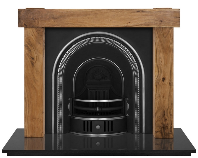 Beckingham Cast Iron Fireplace Insert Highlight Polished