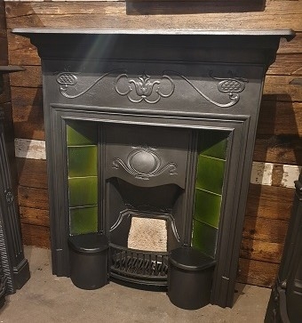 Antique Cast Iron Combination Fireplace