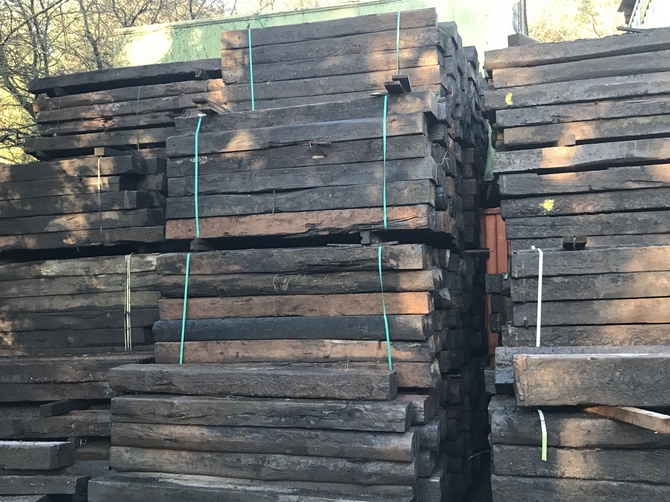 RECLAIMED RAILWAY SLEEPERS 1.95m x 240mm x 150mm