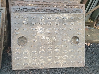 Salvaged Cast Iron Manhole/Inspection Cover 645 x 490