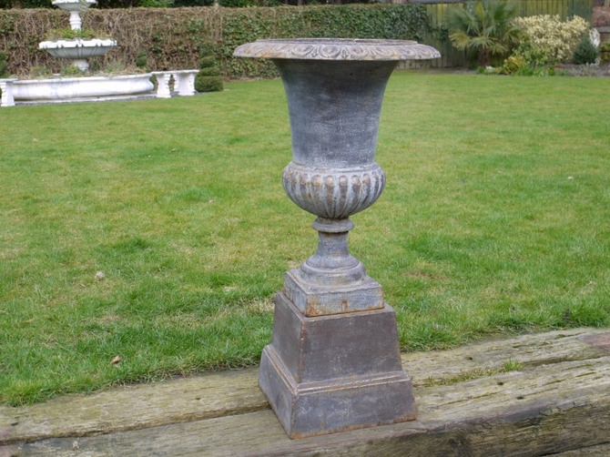 Pair of Urn and Base Copper Finish C2 638