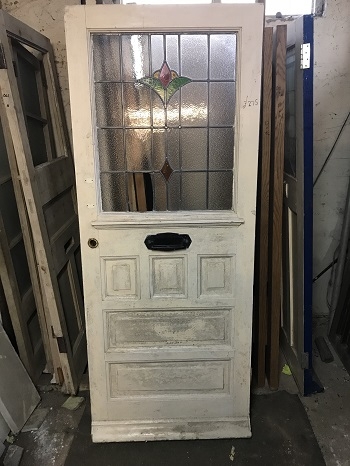 Reclaimed Stained Glass Painted Door