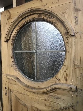 Reclaimed Stripped Round Window Door