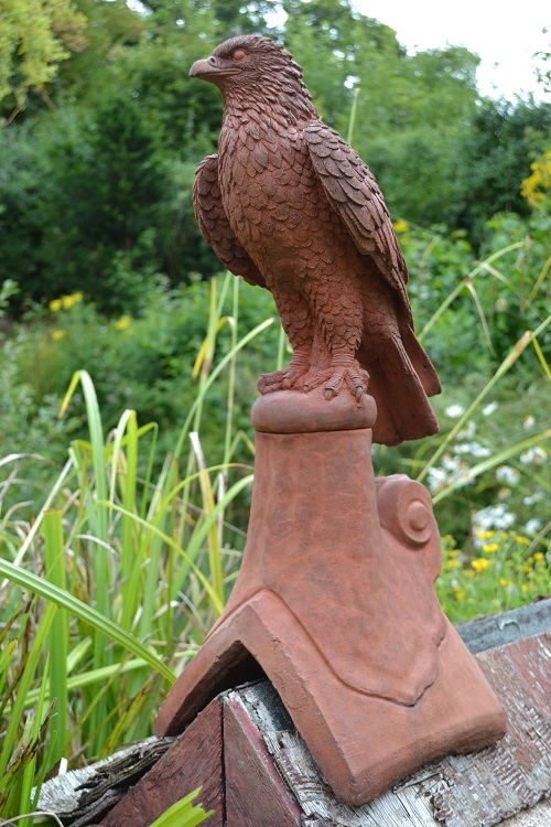 Hawk Bird roof finial angled ridge