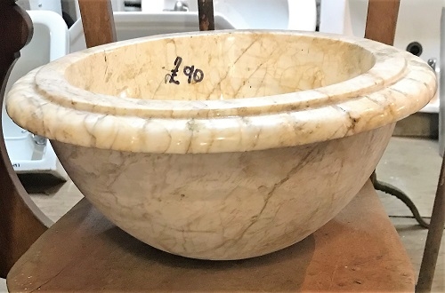 Reclaimed Marble Decorative Round Basin