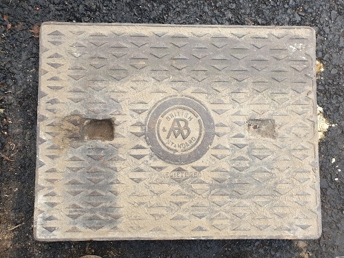 Salvaged Cast Iron Manhole/Inspection Cover 660 x 508mm