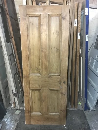 Reclaimed Stripped 4 panel Door