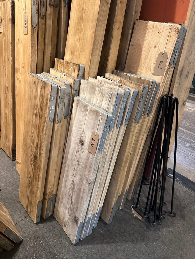 Shelves - Reclaimed rustic scaffold board shelves