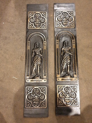 Pair of Reproduction Decorative Cast Iron Panels