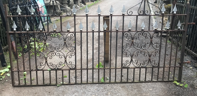 Decorative Reclaimed Wrought Iron Gate L: 243 x H: 125 cm