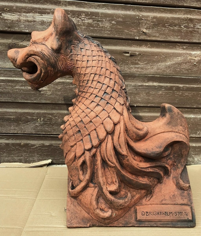 Legend Dragon roof finial 90 angled ridge tile