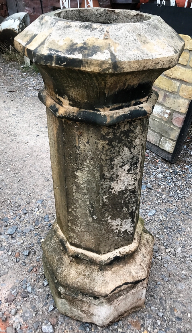 Reclaimed Decorative Buff Octagonal Chimney Pot