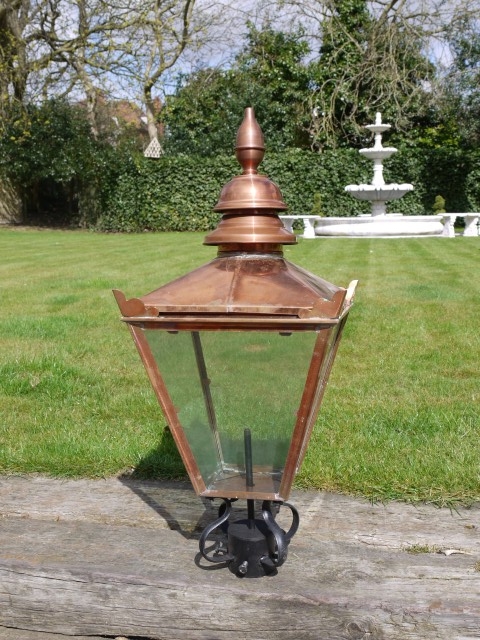 Medium Copper Finish Victorian Style lamp top