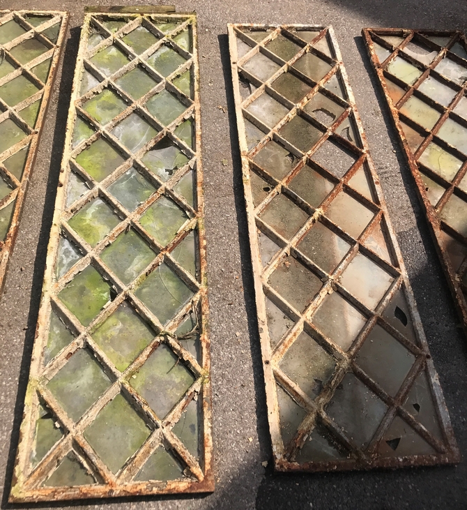 Reclaimed Diamond Cast Iron Windows