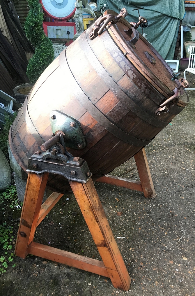 Vintage 130L Oak Barrel Butter Churn