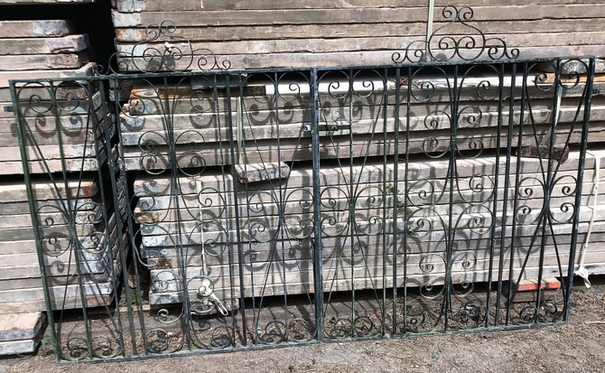 Decorative Reclaimed Wrought Iron Gates L: 237 x H: 144 cm