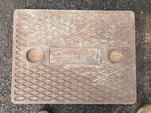 Salvaged Cast Iron Manhole/Inspection Cover 642 x 490mm