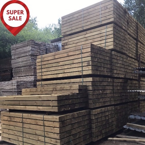 NEW BRITISH ECO TREATED SLEEPERS - 25 PACK SPECIAL (incVAT)