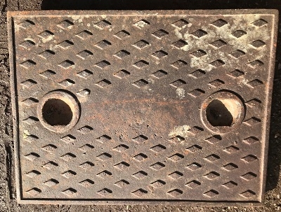 Salvaged Cast Iron Manhole/Inspection Cover