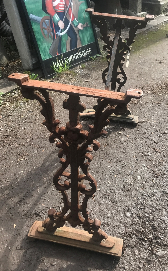 Salvaged Cast Iron Table Legs