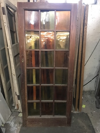 Reclaimed 18 Panel Multicoloured  Glazed Door