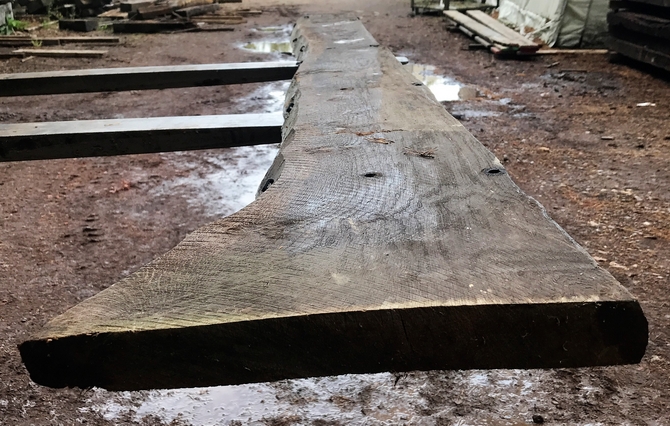 Reclaimed Oak Beam 248 x 40 x 5 cm