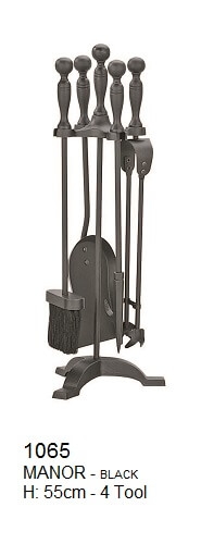 Manor Fireside Companion Set Black 22