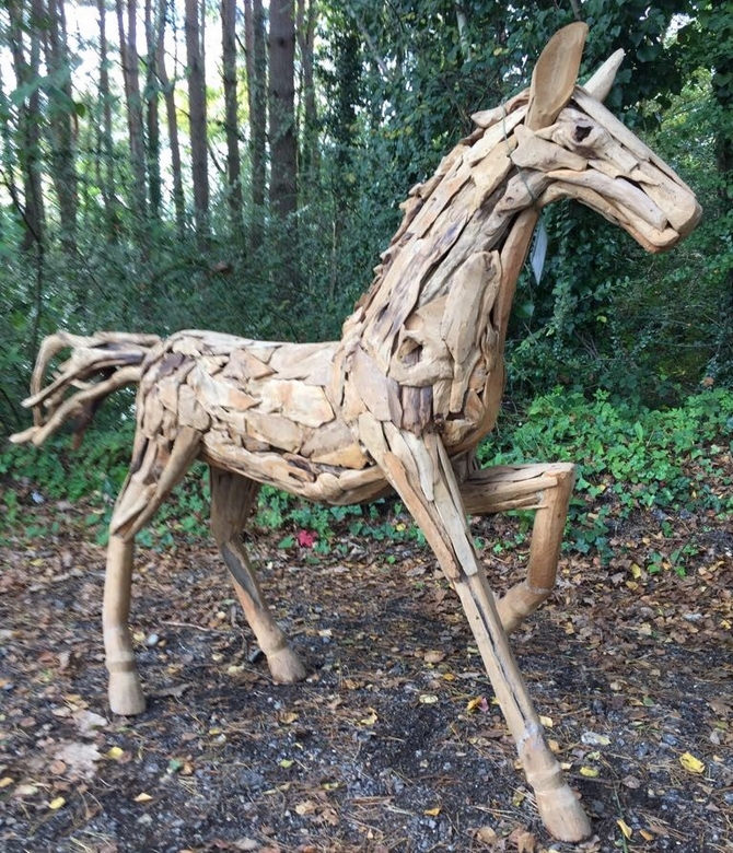 Driftwood Horse Sculpture