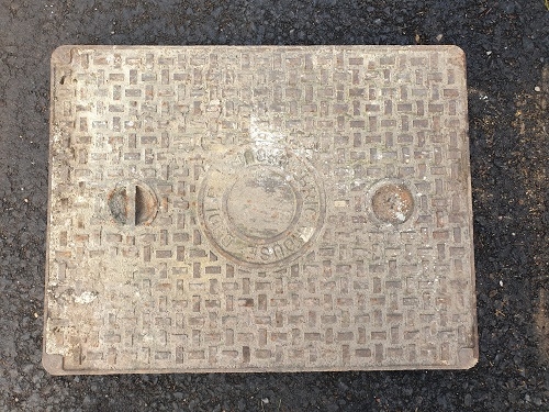 Salvaged Cast Iron Manhole/Inspection Cover 657 x 508mm