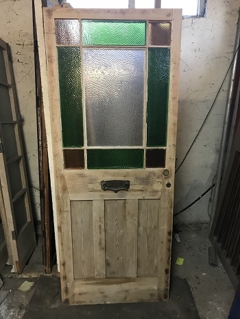 Reclaimed Colour Glazed Stripped Door