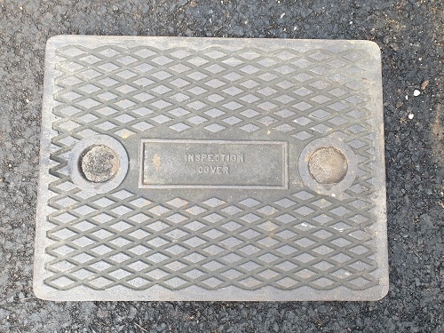 Salvaged Cast Iron Manhole/Inspection Cover 640 x 490mm