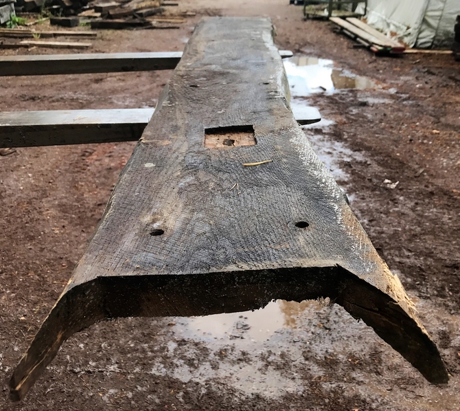 Reclaimed Oak Beam 270 x 29 x 4 cm