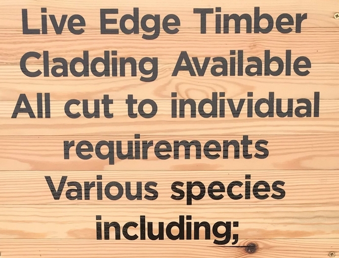 Live Edge Timber Cladding