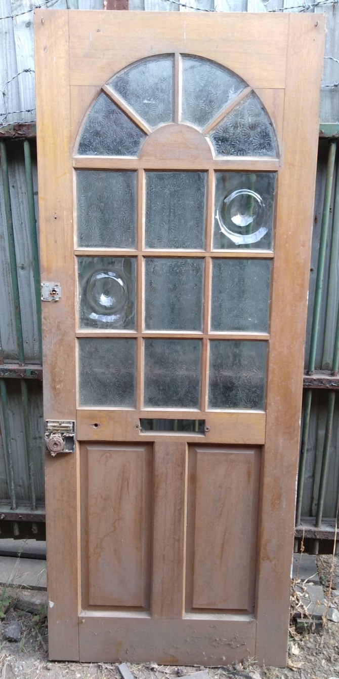 Reclaimed 13 Panel Half Glazed  Front Door
