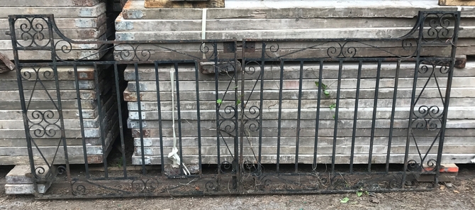 Reclaimed Decorative Wrought Iron Gates L: 248 x H: 107 cm